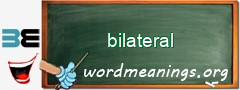 WordMeaning blackboard for bilateral